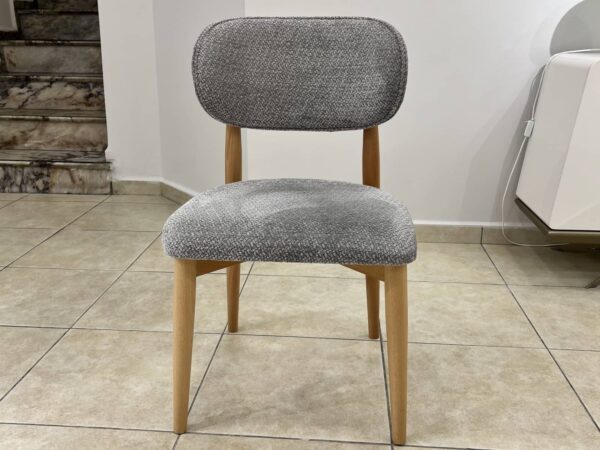 Bohem sandalye gri renkli önden görünüm