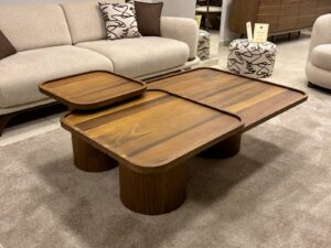 Erva 3’lü sehpa takımı ahşap orta sehpa seti genel görünüm