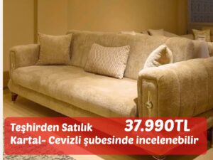 safir koltuk outlet teşhir ürünü 3lü kanepe farklı ton görünüm